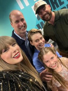 The royal family celebrated Prince William's 42nd birthday on Friday night by attending Taylor Swift's "Eras Tour" in London with their children, George and Charlotte. After the concert, they shared a selfie with the pop star on social media,